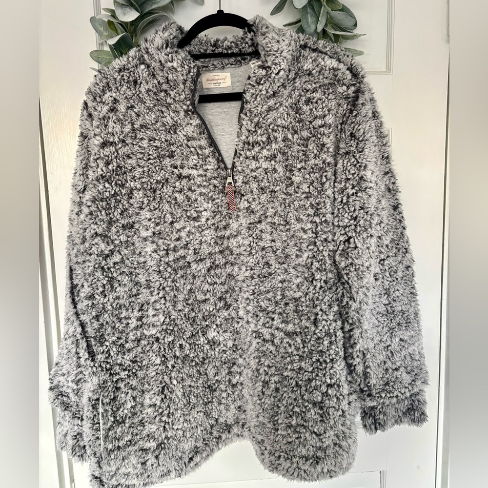 Fuzzy Quarter Zip Pullover